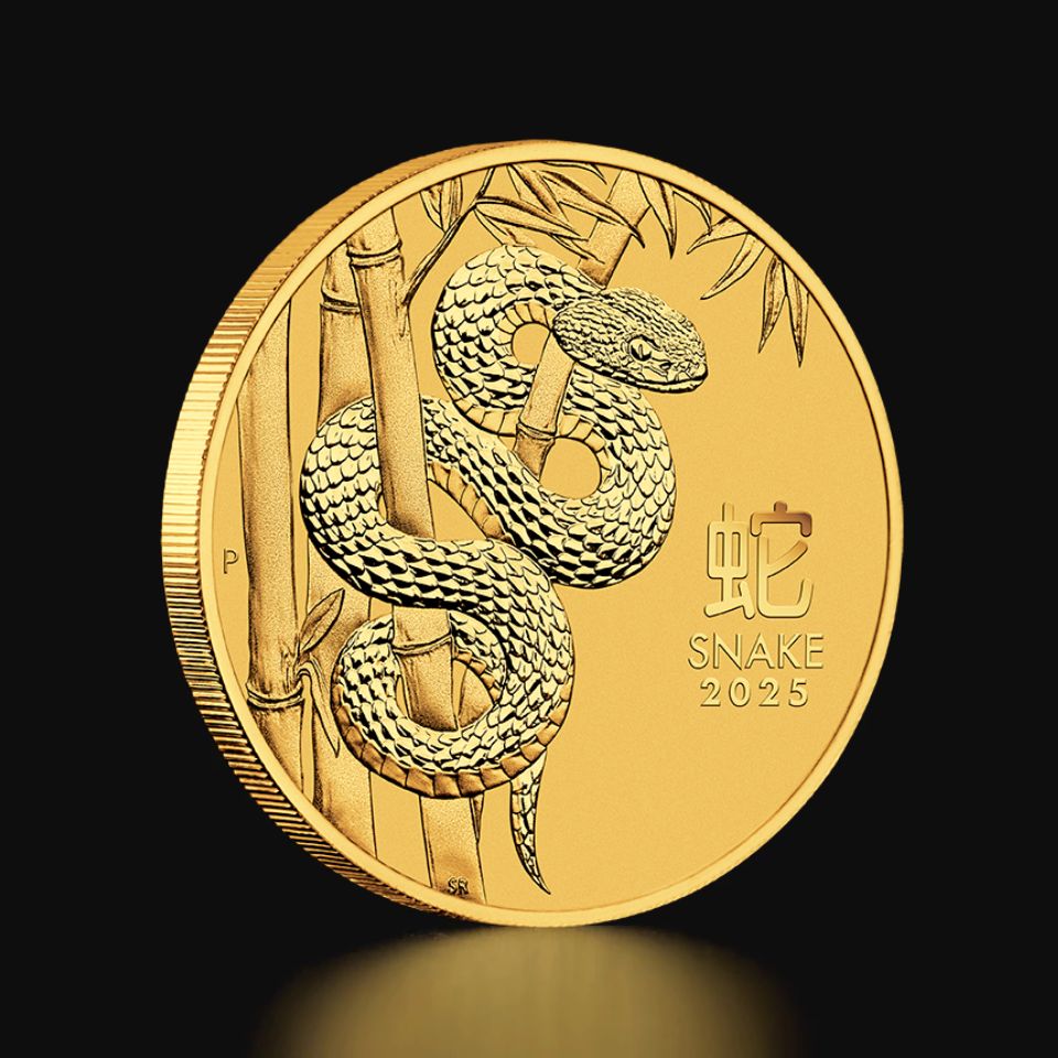 1 oz Australian Lunar Year of the Snake 2025 Gold Coin