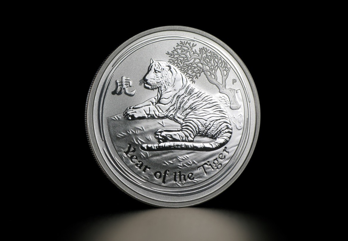 1 oz Australian Lunar Year of the Tiger 2010 Silver Coin