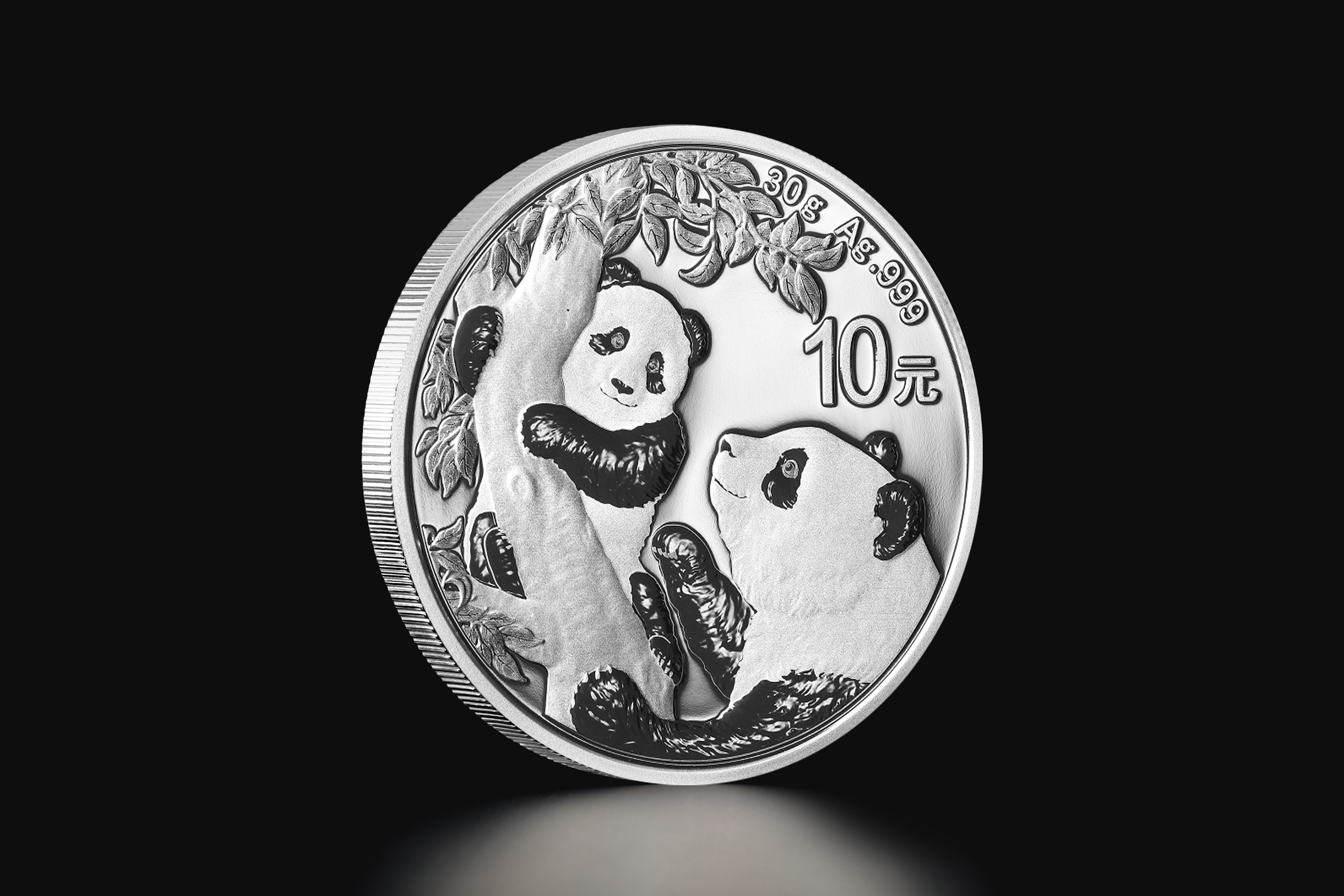 30 g Chinese Panda 2021 silver coin - Tavex - Valuutta, Kulta, Hopea